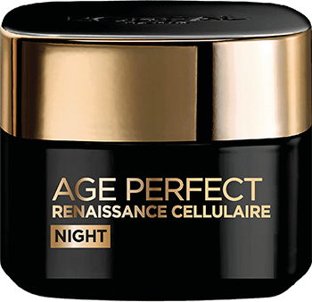 Foto del envase de la crema nocturna de renovacion celular Age Perfect